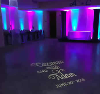 Dance Floor Monogram || FREE shipping nationwide with Rent My Wedding.  Easy DIY setup for all rentals.