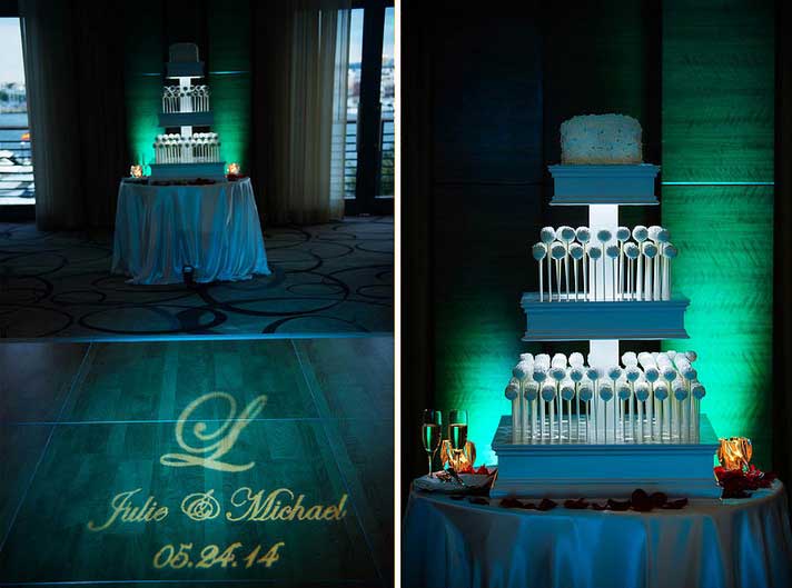 Emerald Green Uplighting for Accent Lighting | Rent online for $19/each + free shipping both ways nationwide at www.RentMyWedding.com/Rent-Uplighting