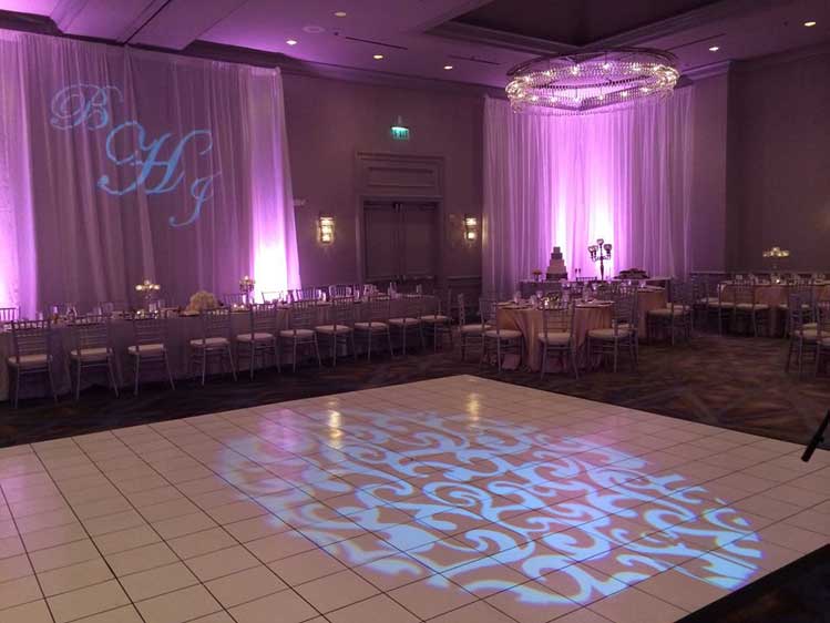Head Table Monogram Lighting || FREE shipping nationwide with Rent My Wedding.  Easy DIY setup for all rentals.