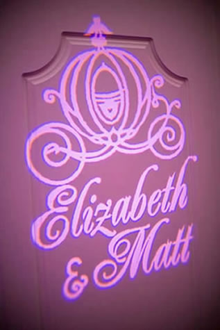 CINDERELLA MONOGRAM LIGHTING || FREE shipping nationwide with Rent My Wedding.  Easy DIY setup for all rentals.