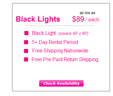 Black Light Rentals  American Party Lights