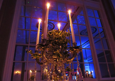 Ballroom with starry night sky